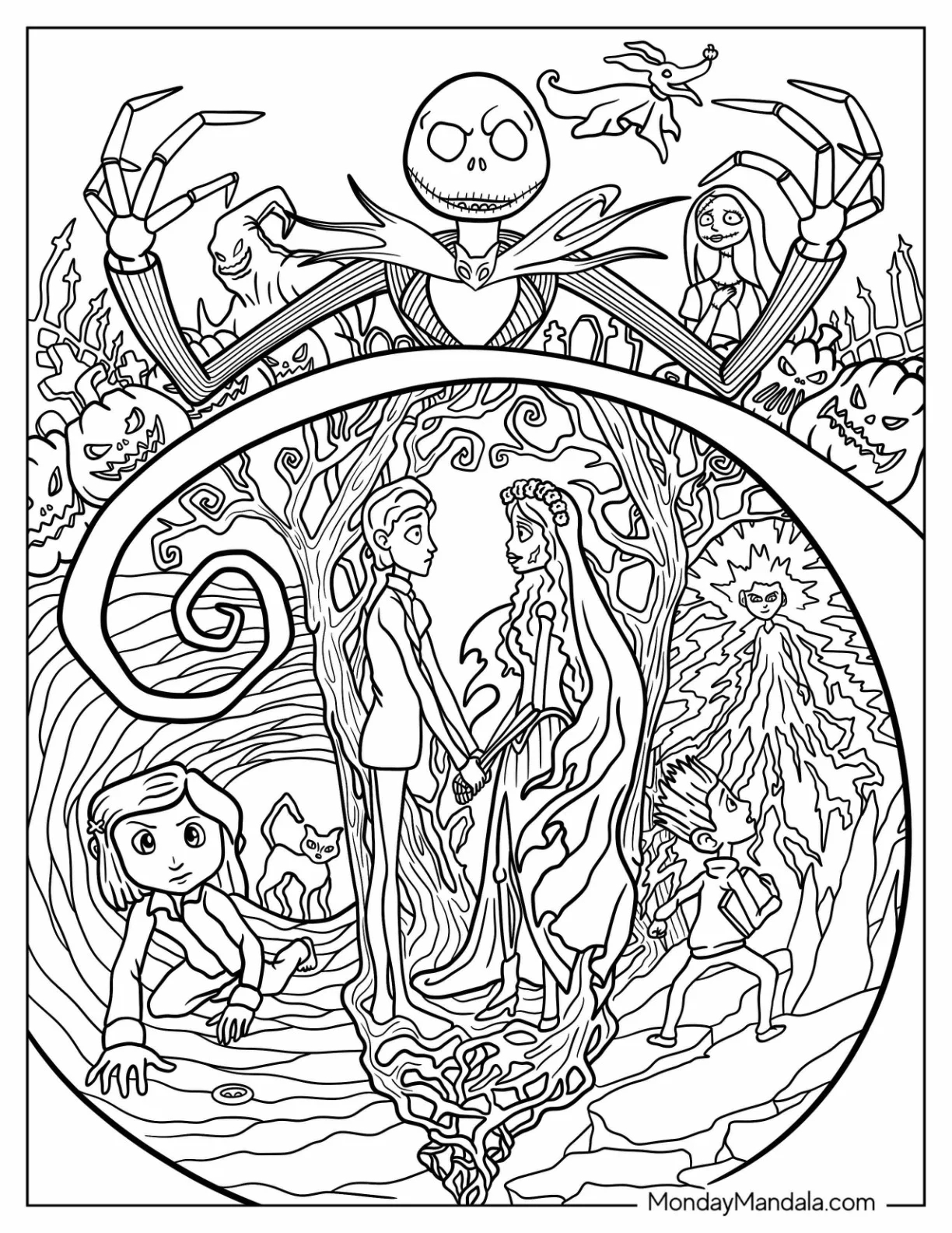 20 Corpse Bride Coloring Pages Free PDF Printables 20 Corpse Bride Coloring Pages Free PDF Printables