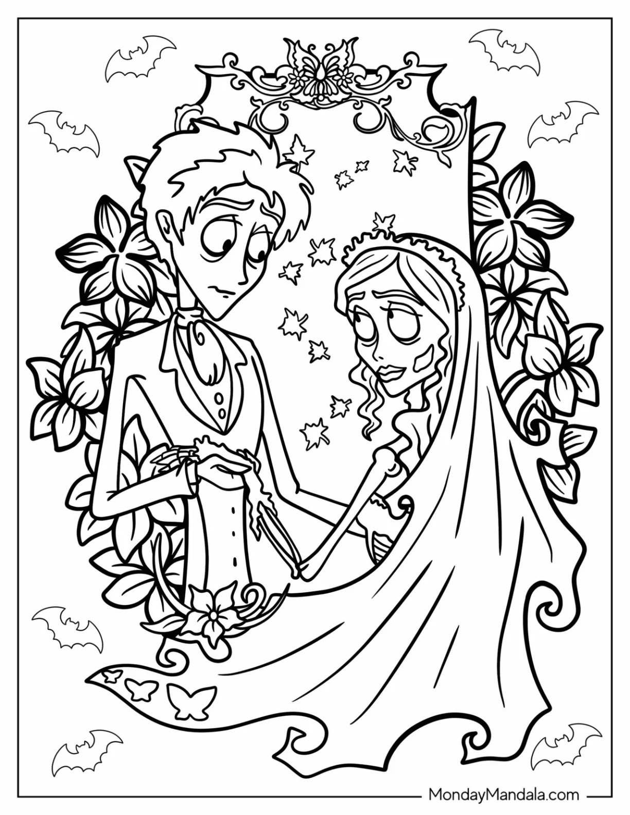 Emily Printable Corpse Bride Coloring Pages Emily Printable Corpse Bride Coloring Pages