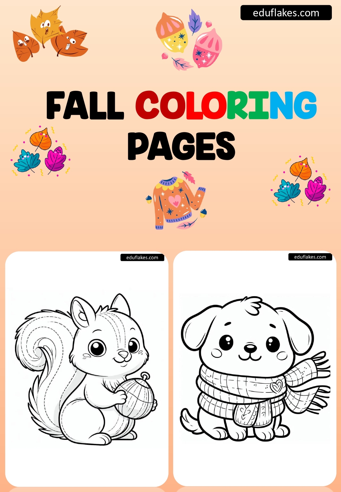 20 Cute Free Printable Fall Coloring Pages For Kids Eduflakes 20 Cute Free Printable Fall Coloring Pages For Kids Eduflakes