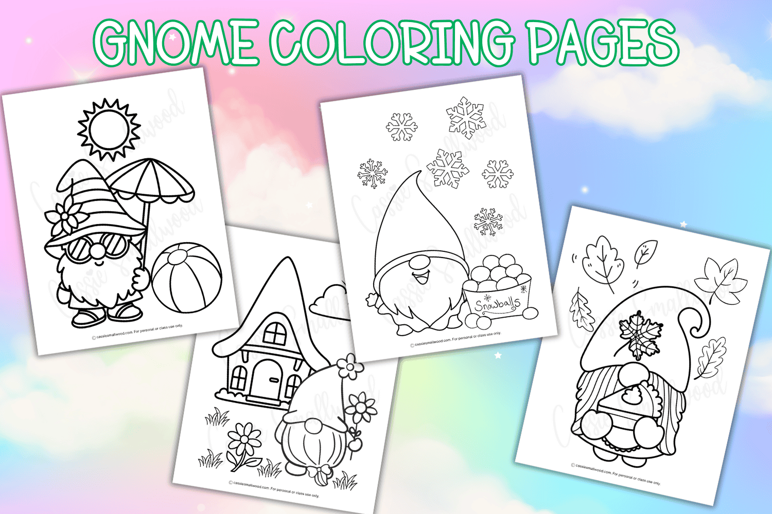 20 CUTE Gnome Coloring Pages Cassie Smallwood 20 CUTE Gnome Coloring Pages Cassie Smallwood