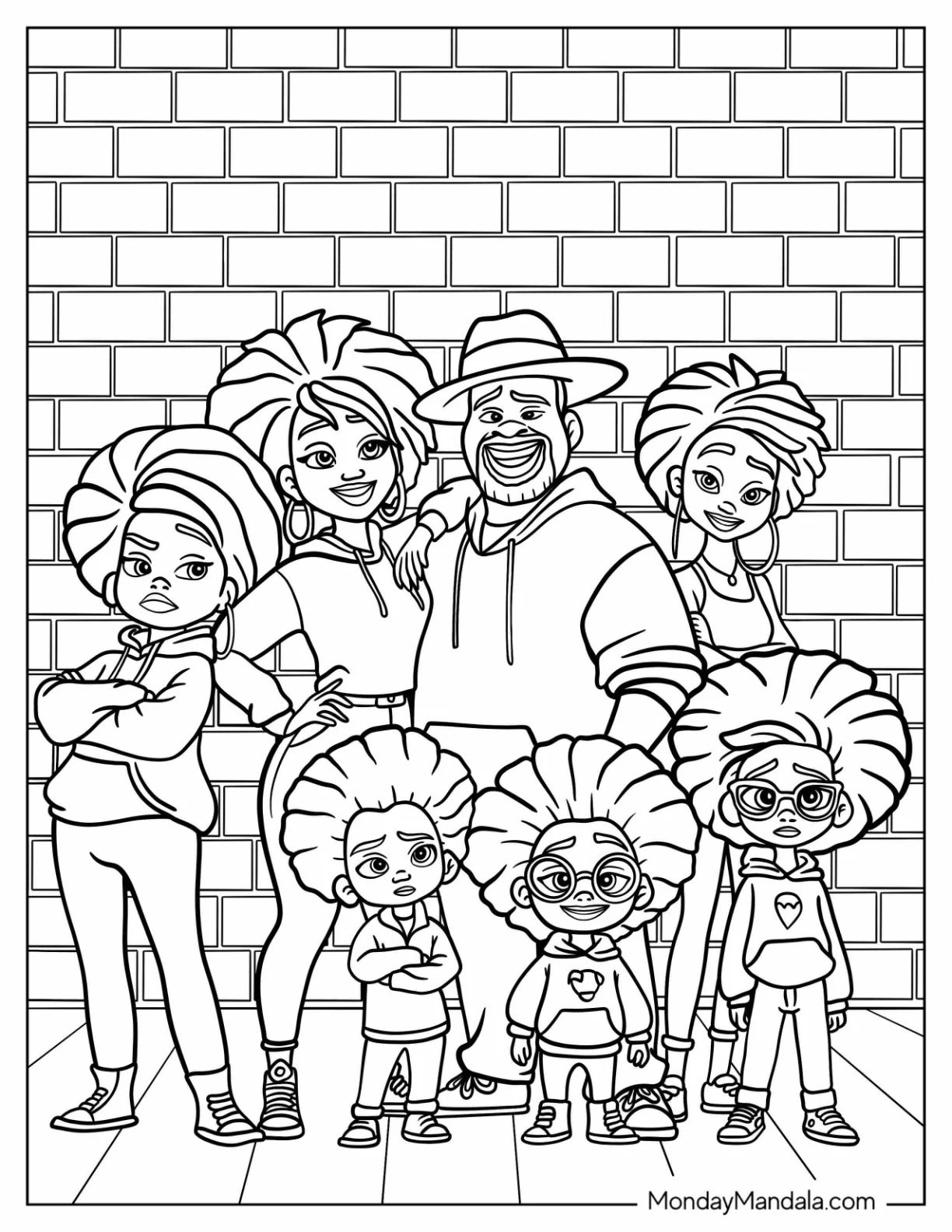 20 Family Coloring Pages Free PDF Printables 