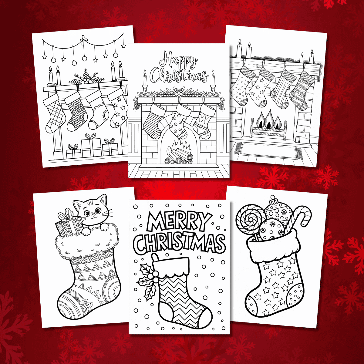 20 Free Printable Christmas Stocking Coloring Pages For Kids Prudent Penny Pincher