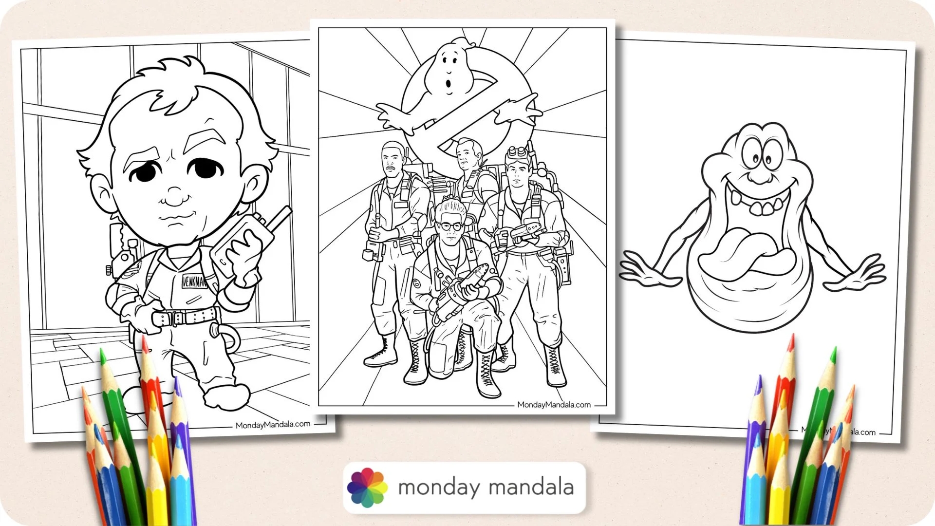 20 Ghostbusters Coloring Pages Free PDF Printables 