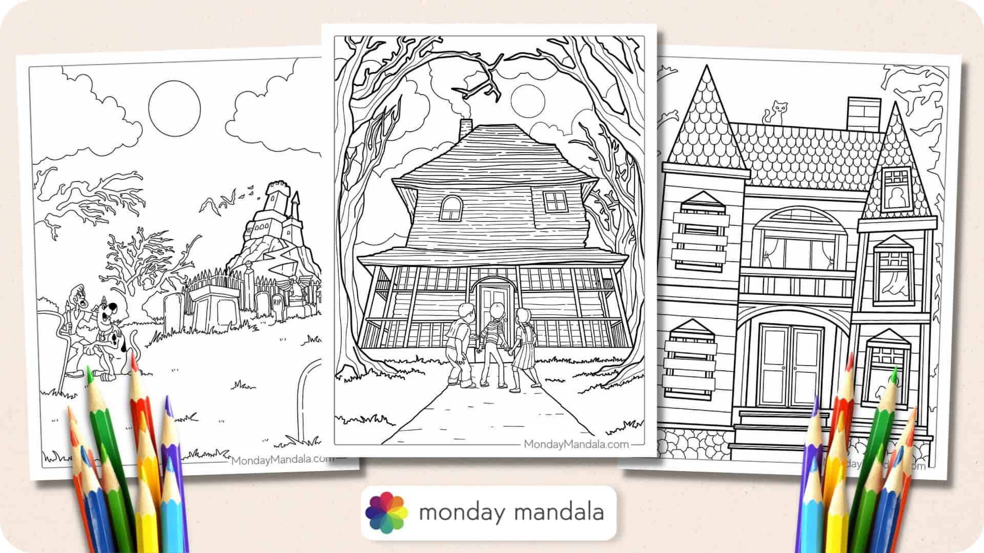 20 Haunted House Coloring Pages Free PDF Printables 20 Haunted House Coloring Pages Free PDF Printables