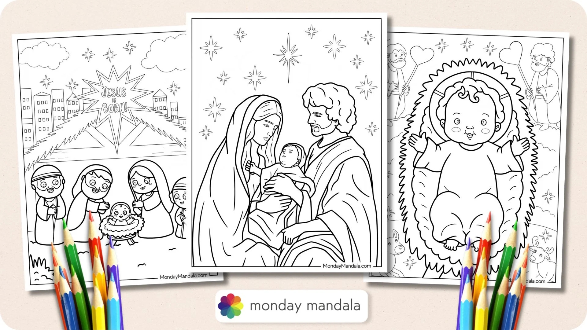 20 Nativity Coloring Pages Free PDF Printables 