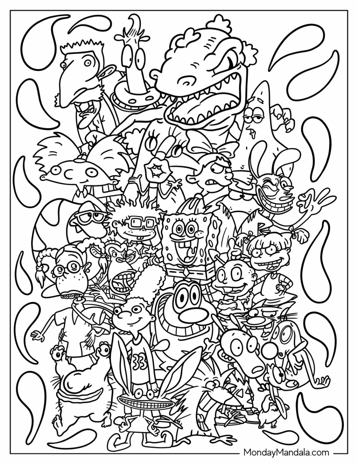 20 Nickelodeon Coloring Pages Free PDF Printables 