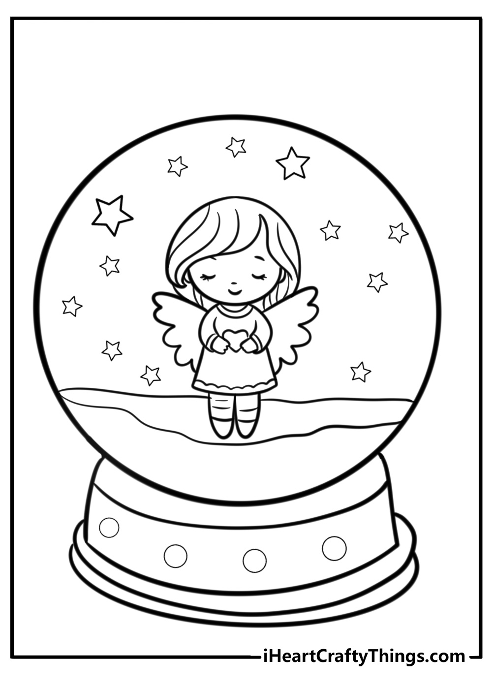 Free Printable Snow Globe Coloring Pages