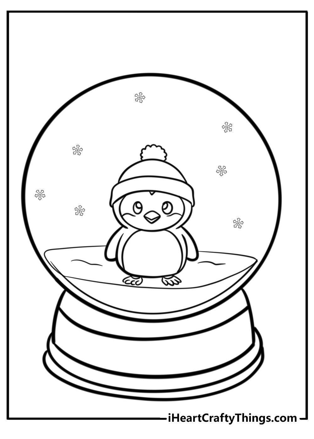 20 Snow Globe Coloring Pages Printable Free PDF For Winter 