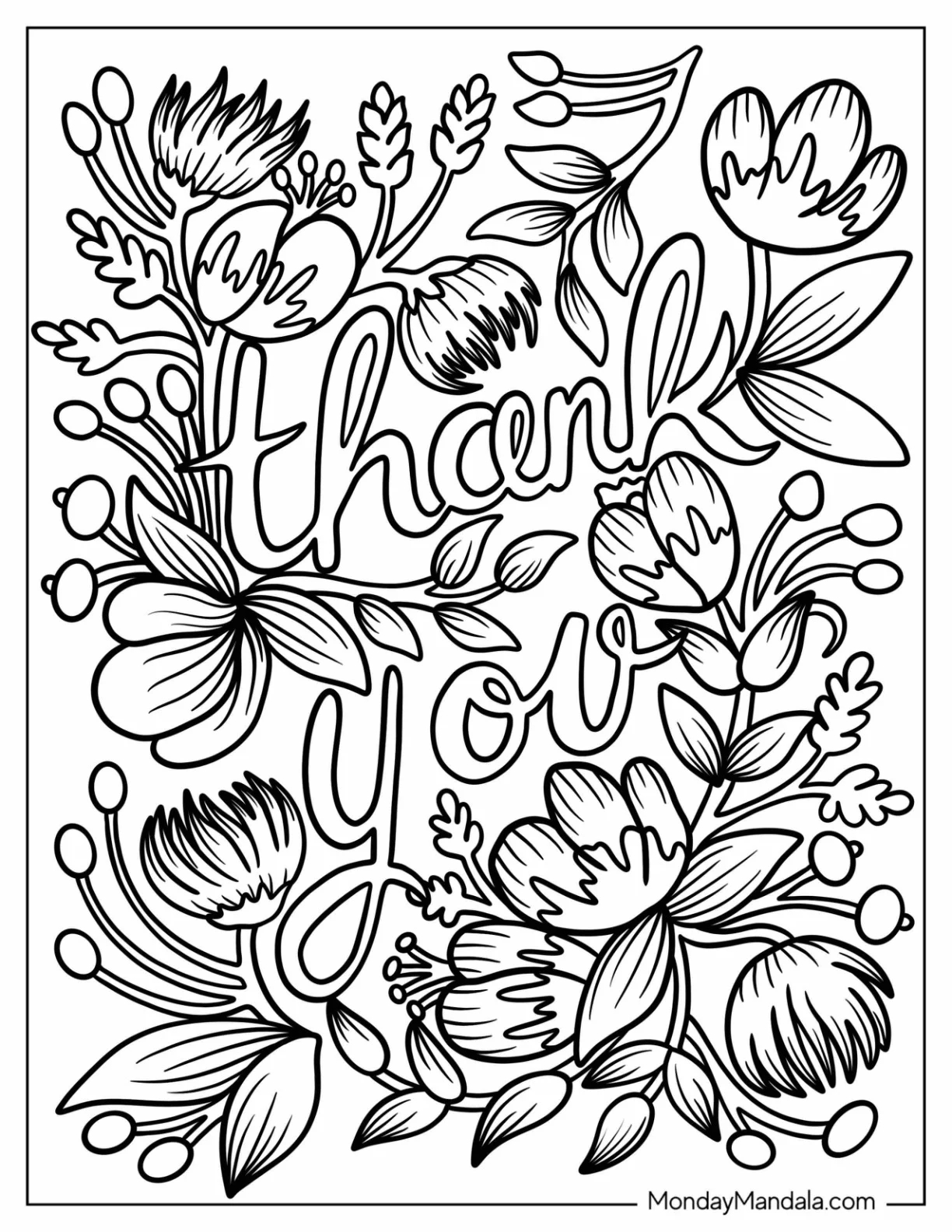 20 Thank You Coloring Pages Free PDF Printables 