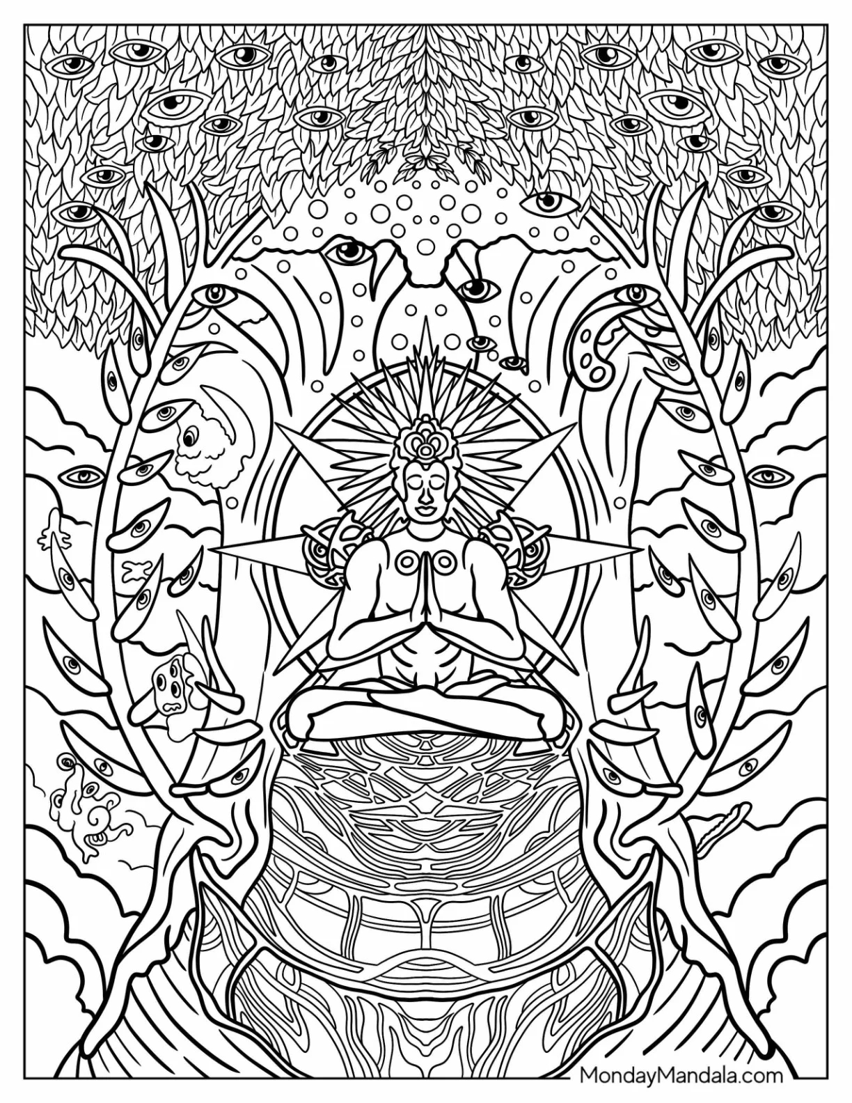 20 Trippy Coloring Pages Free PDF Printables 