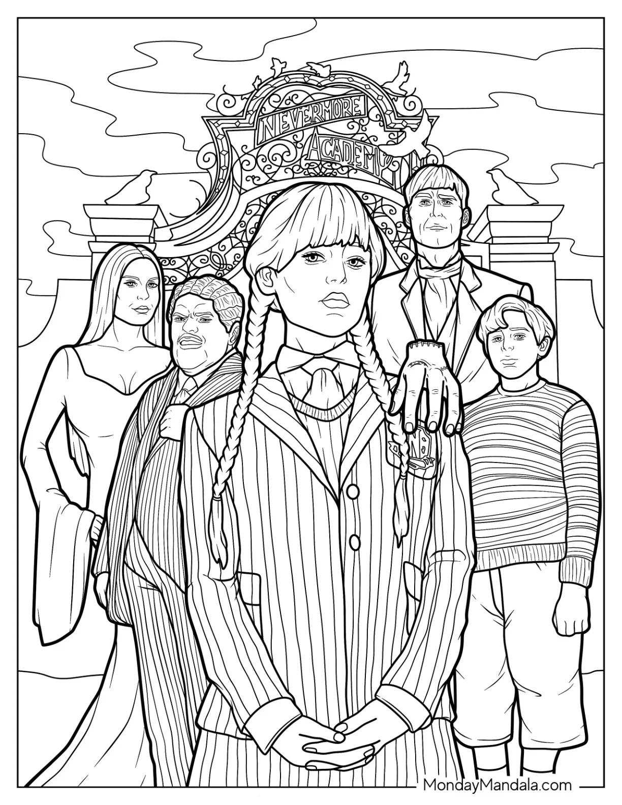 20 Wednesday Coloring Pages Free PDF Printables 