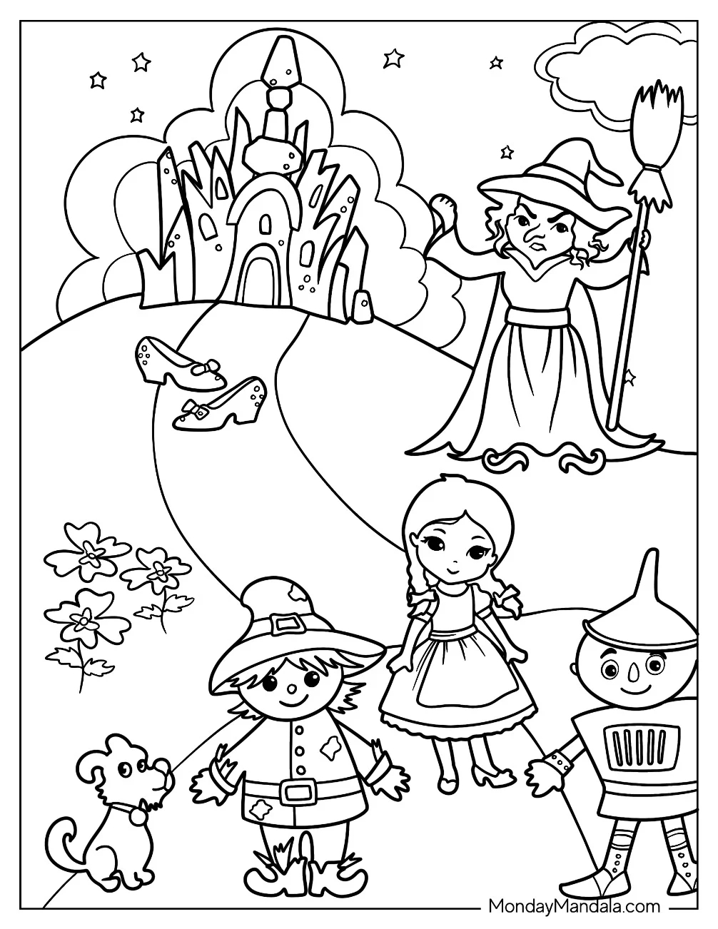 20 Wizard Of Oz Coloring Pages Free PDF Printables 