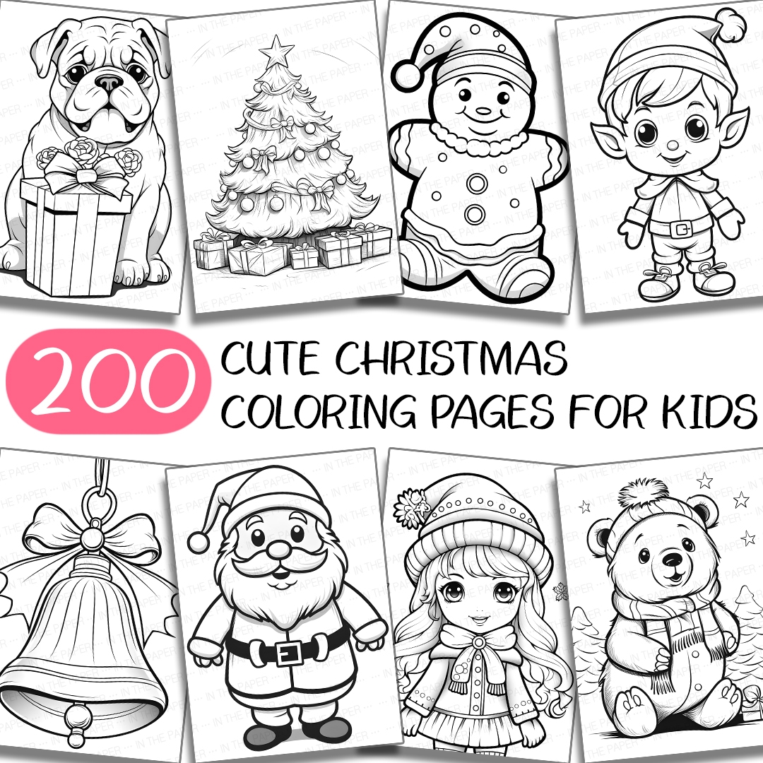 200 Cute Christmas Coloring Pages For Kids Animal Book Chi 200 Cute Christmas Coloring Pages For Kids Animal Book Chi