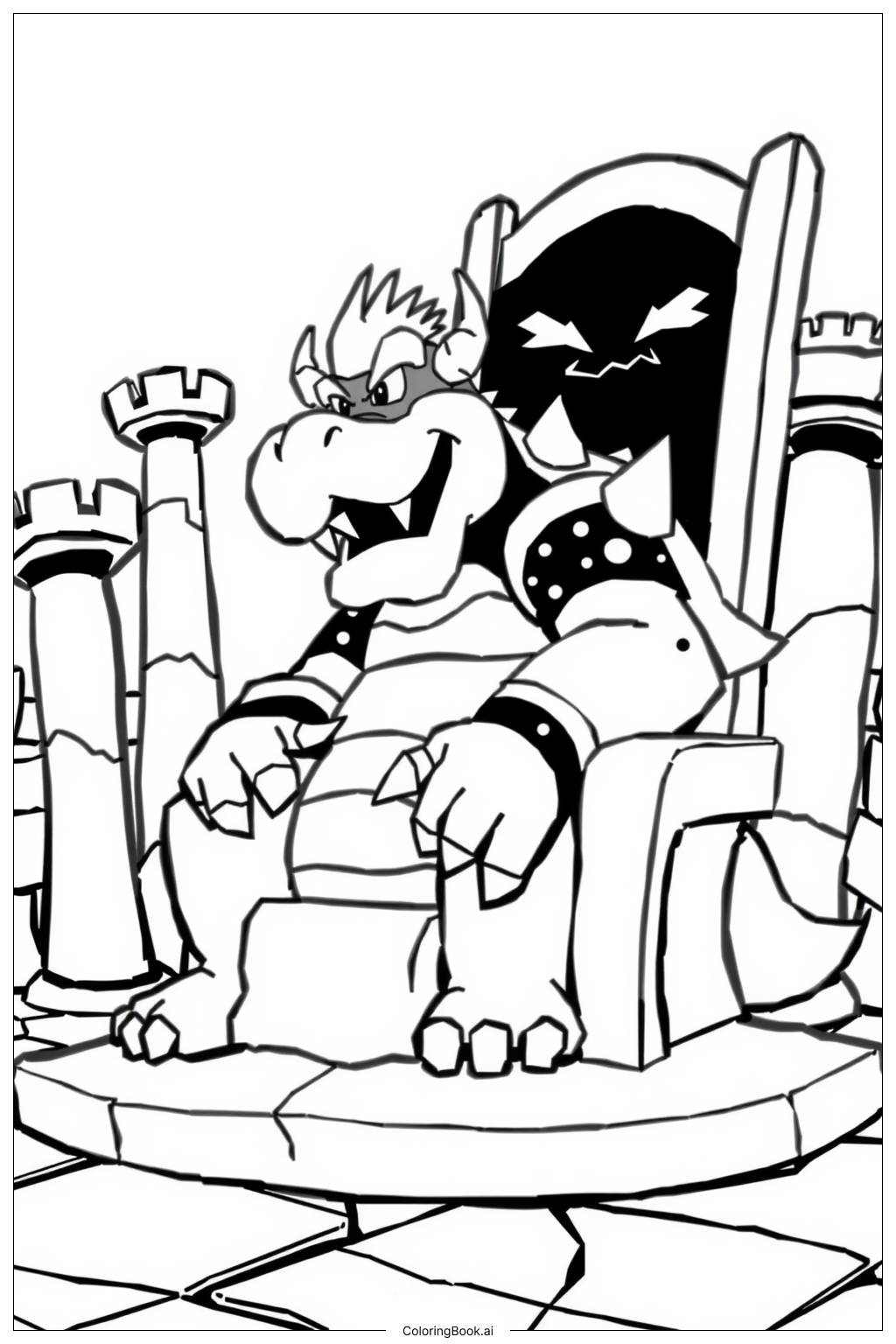 Bowser Printable Mario Coloring Pages