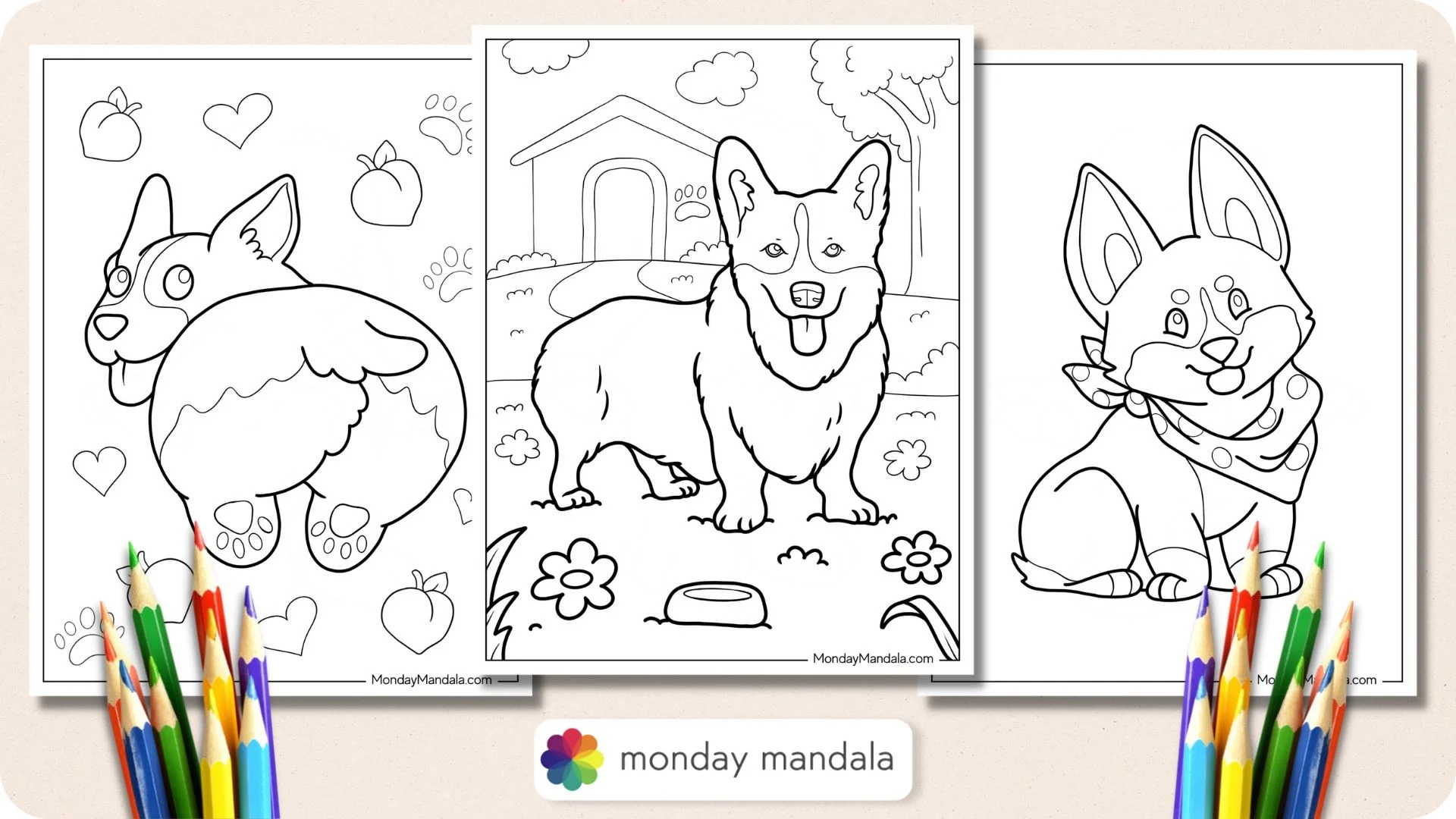 22 Corgi Coloring Pages Free PDF Printables 