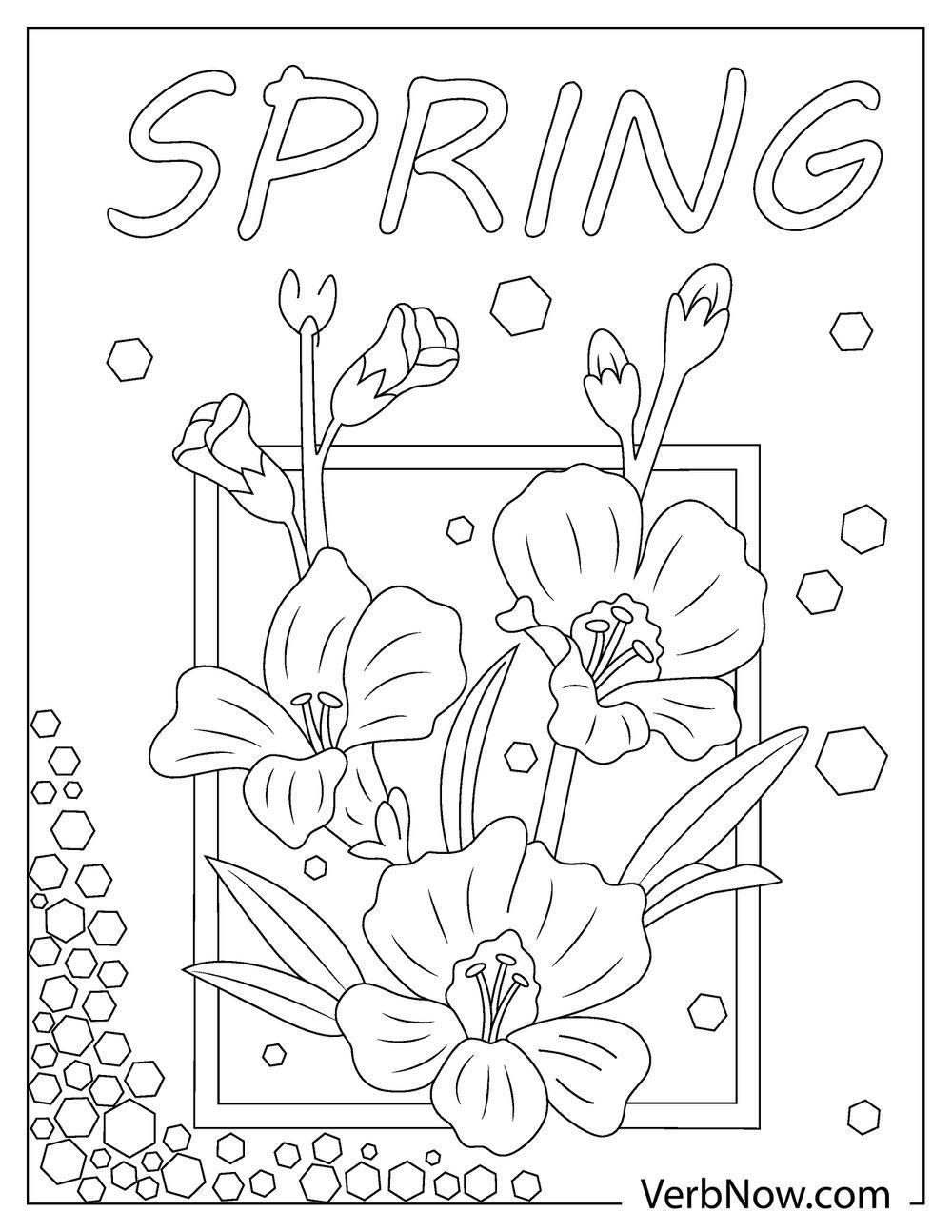22 Free Spring Coloring Pages For Download Printable PDF 