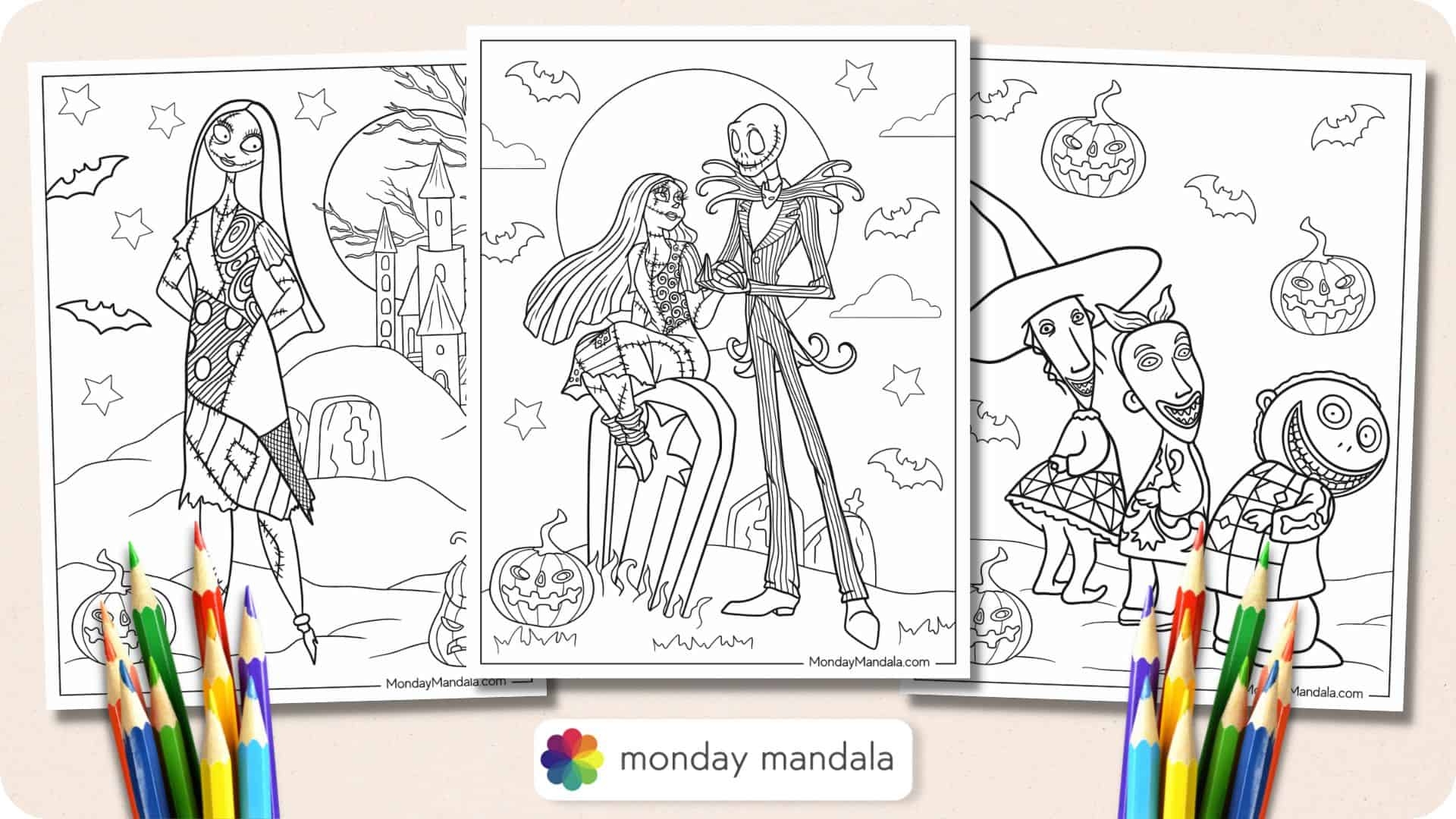 22 Nightmare Before Christmas Coloring Pages Free PDFs 22 Nightmare Before Christmas Coloring Pages Free PDFs