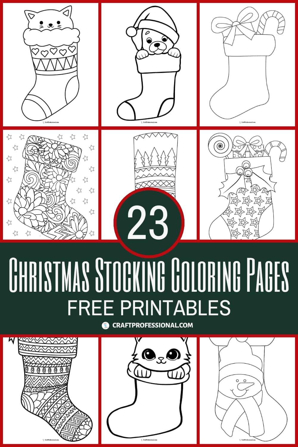 23 Christmas Stocking Coloring Pages Free 