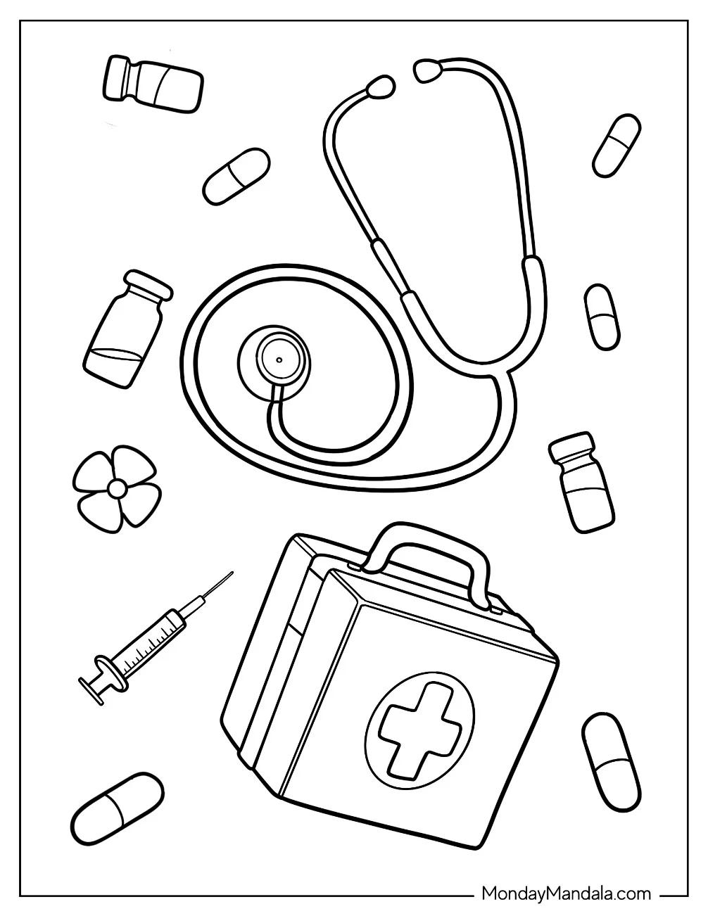23 Doctor U0026 Nurse Coloring Pages Free PDF Printables 