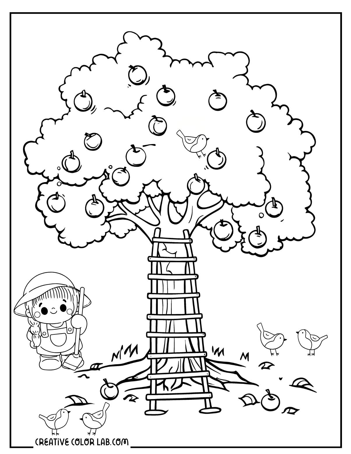 24 Apple Tree Coloring Pages Free PDF Printables