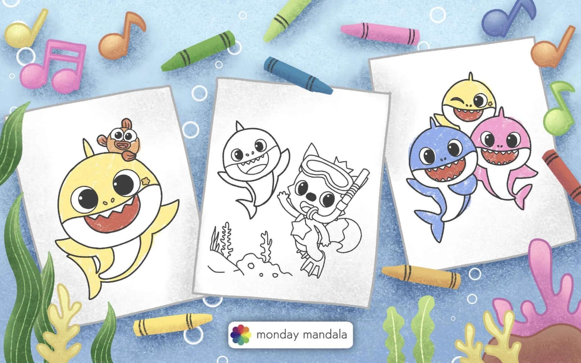 Baby Shark Coloring Pages Free Baby Shark Coloring Pages Free