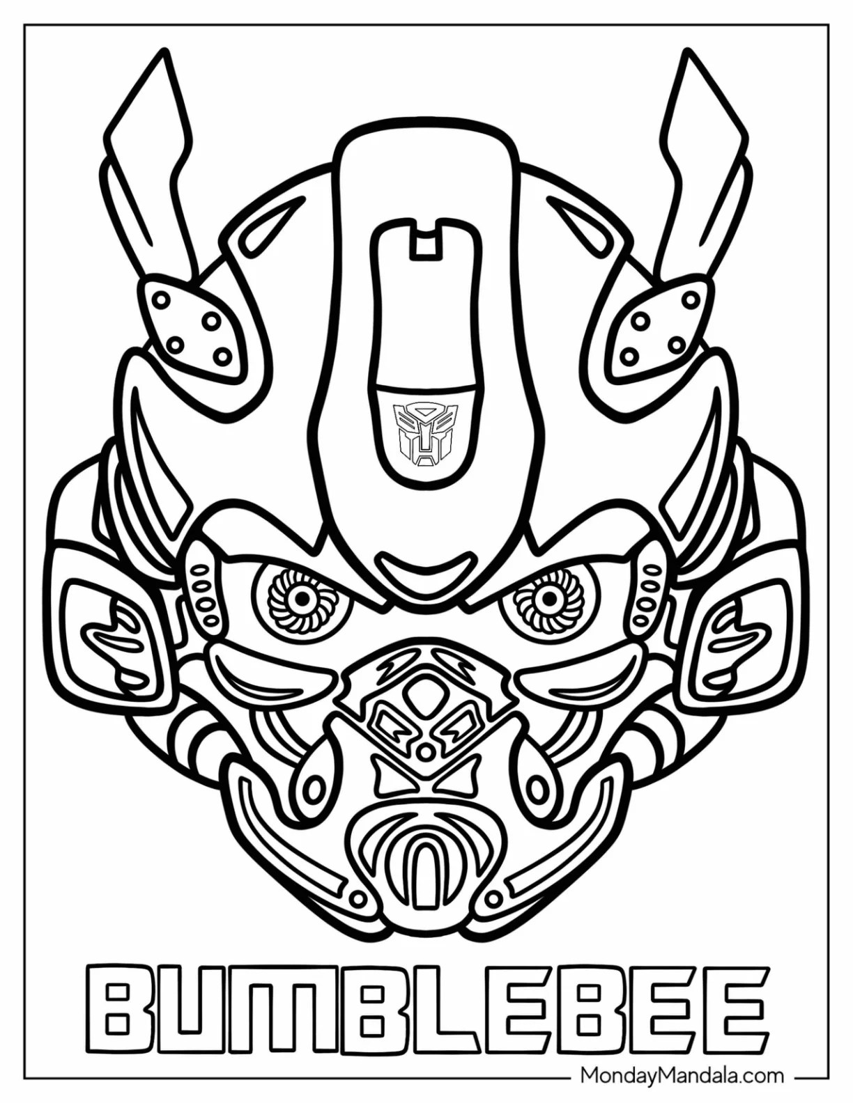 Bumblebee Coloring Page Printable