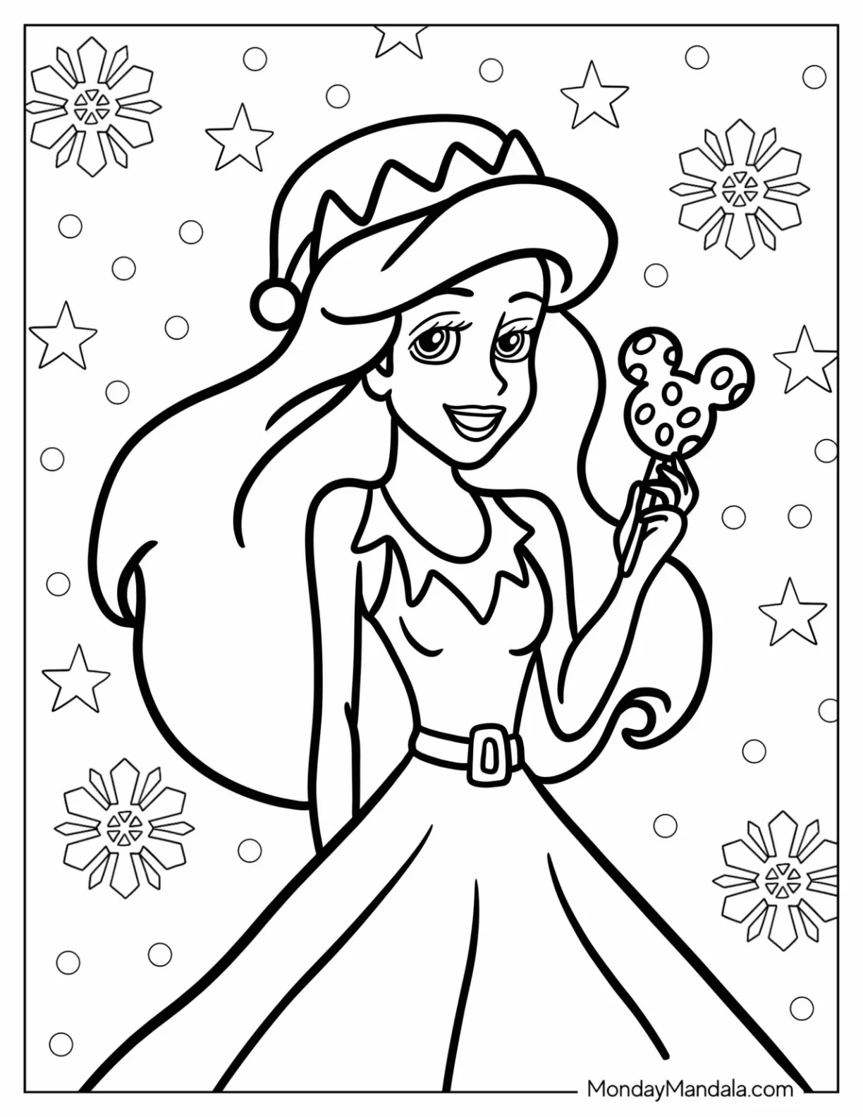 24 Disney Christmas Coloring Pages Free PDF Printables 