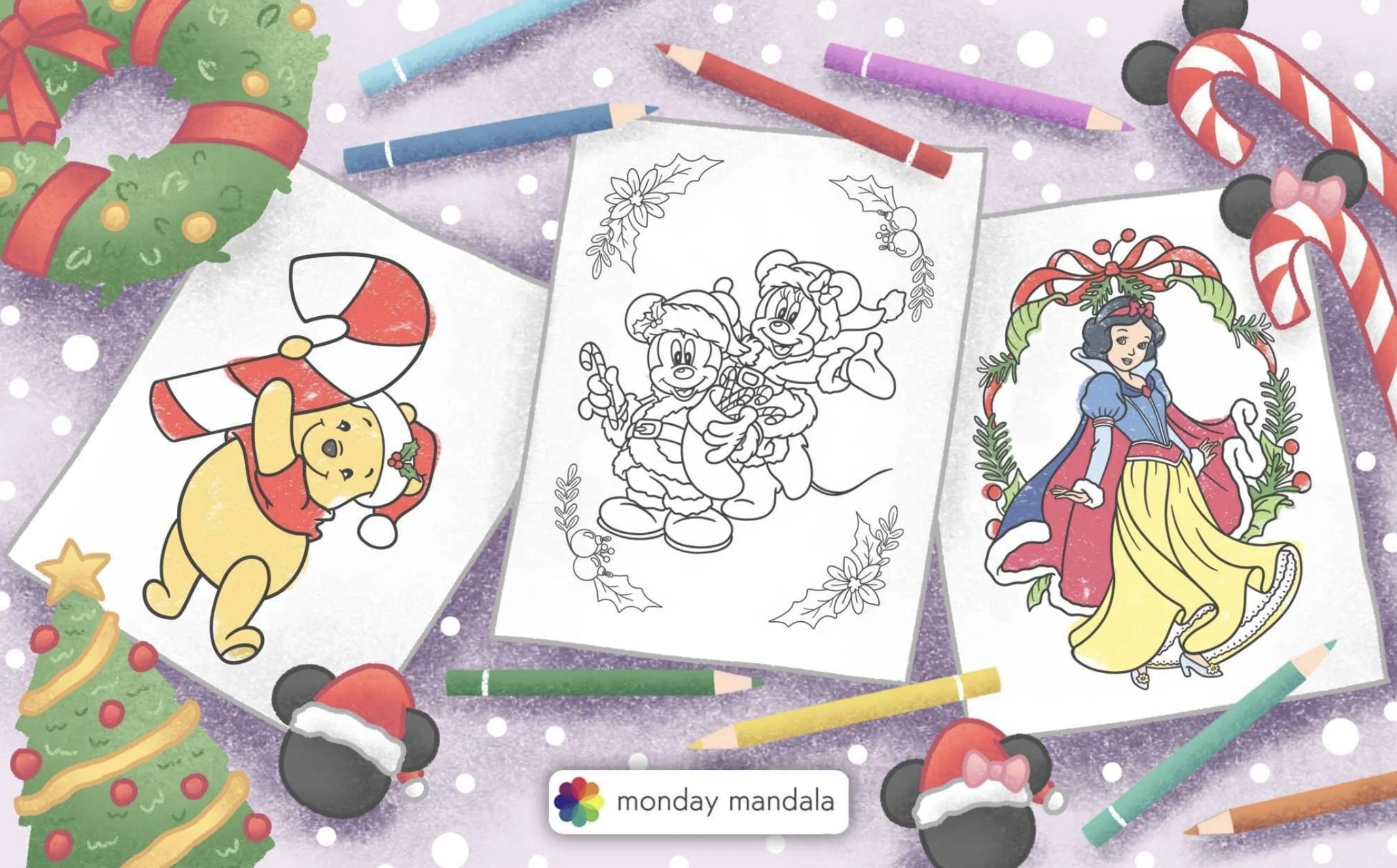 Free Disney Christmas Coloring Pages Printable