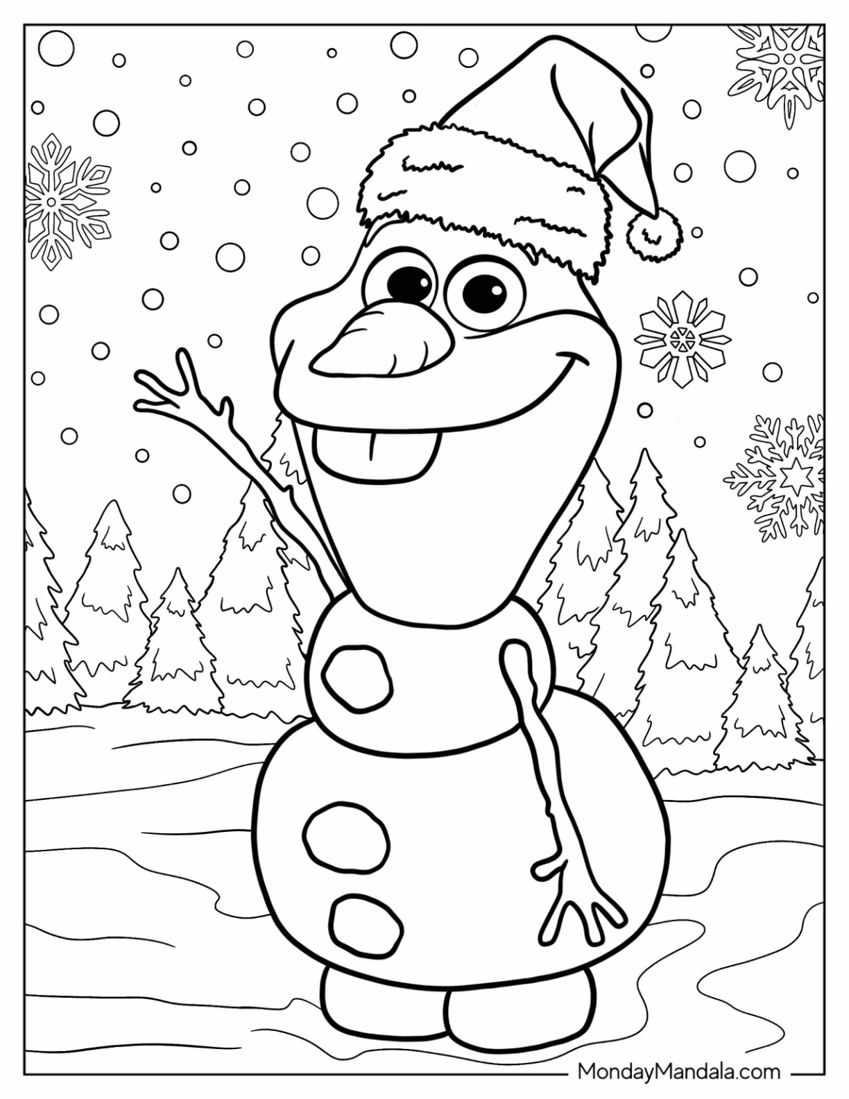 24 Disney Christmas Coloring Pages Free PDF Printables 