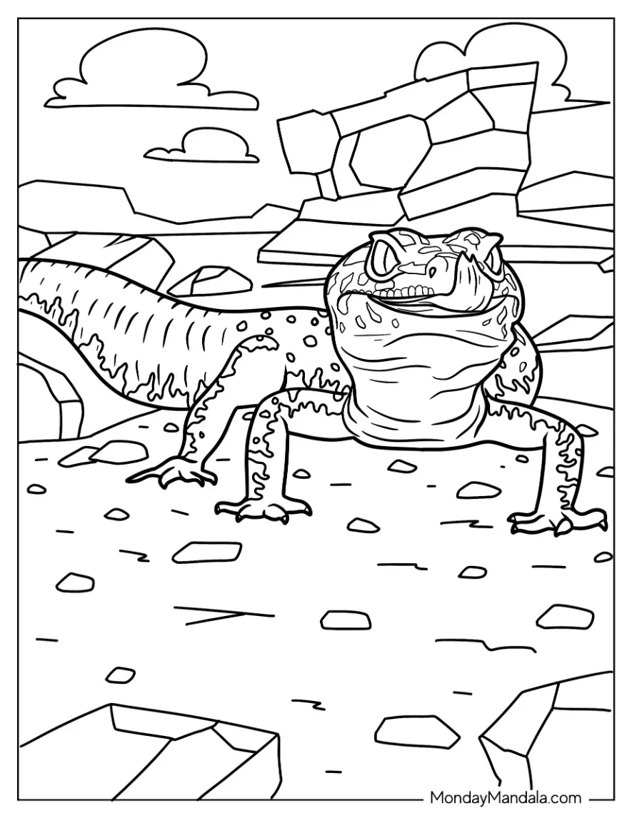 Lizard Coloring Pages Printable Lizard Coloring Pages Printable