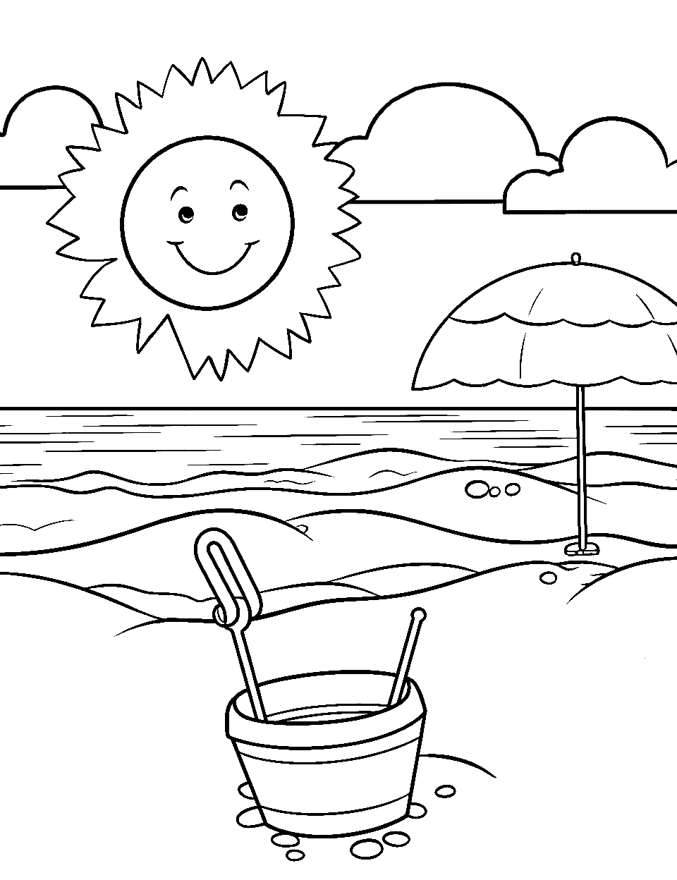 25 Beach Coloring Pages Cute Sheets For Kids
