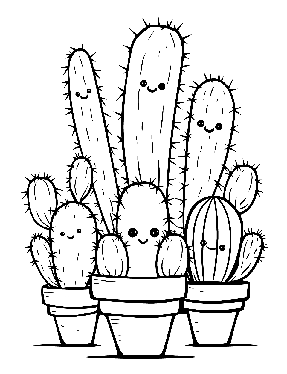 25 Cactus Coloring Pages Free Sheets For Kids