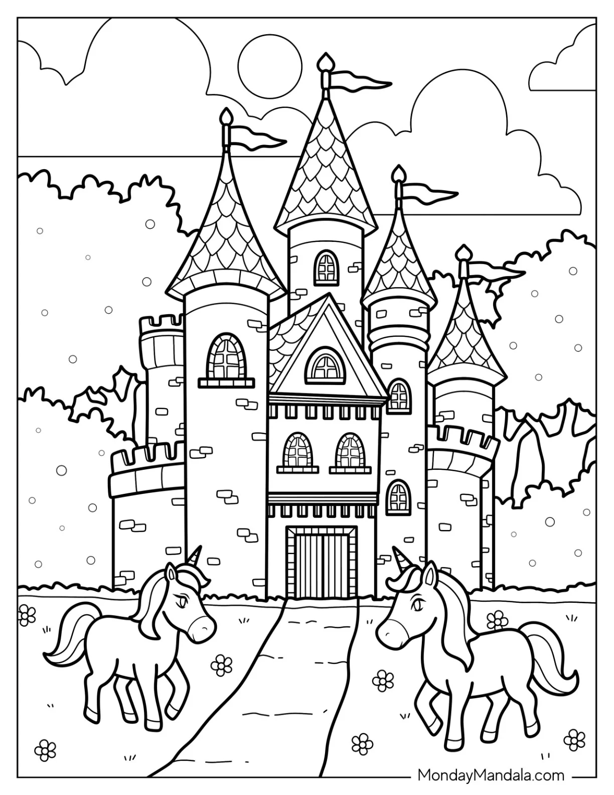 25 Castle Coloring Pages Free PDF Printables 