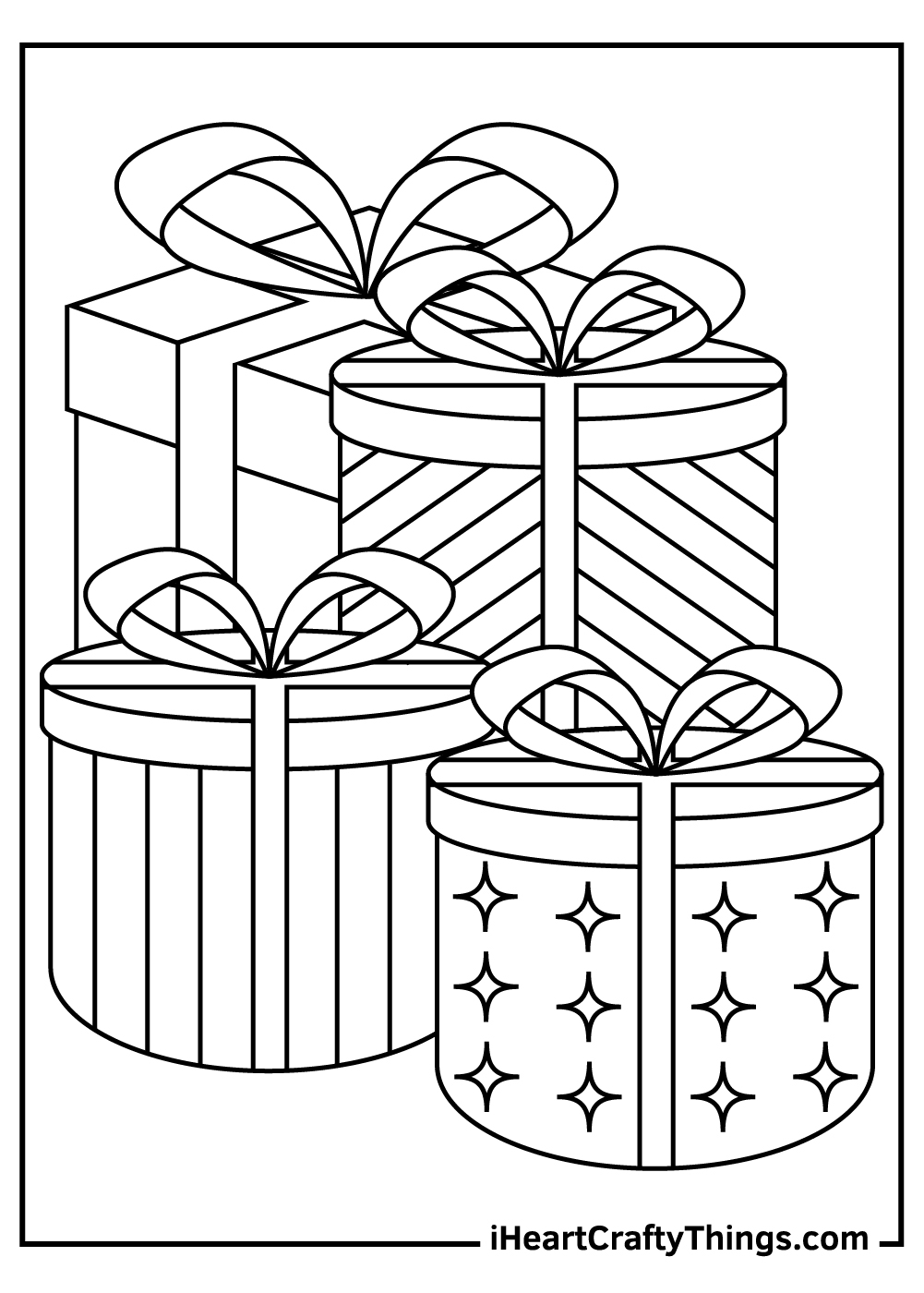 25 Christmas Present Coloring Pages 100 Free Printables 
