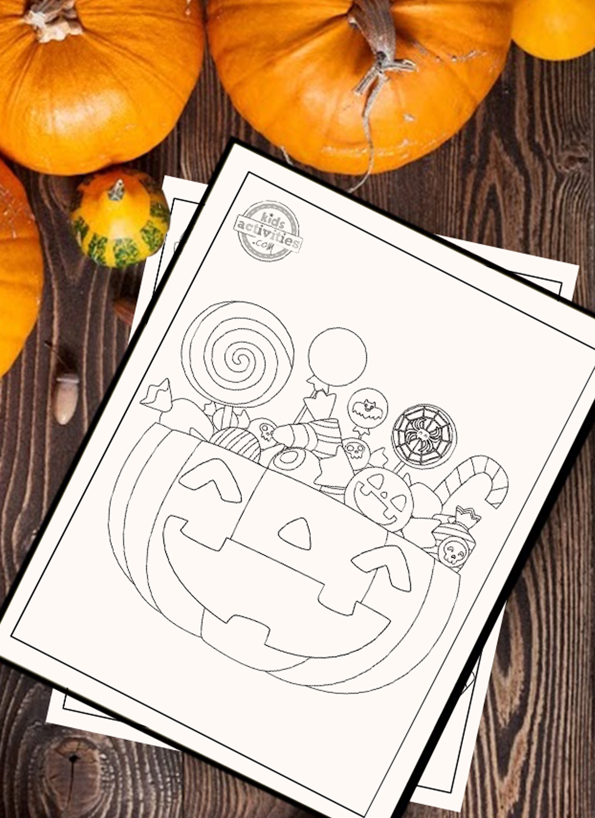 Halloween Candy Coloring Pages Printable