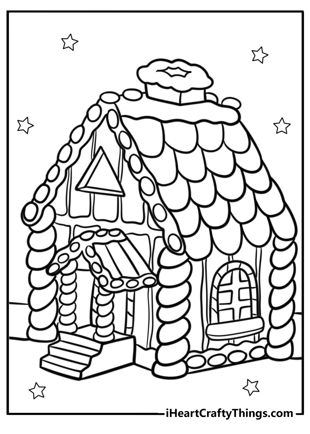 25 Gingerbread House Coloring Pages Free Printable PDF 