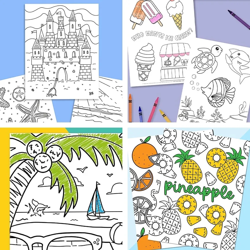 25 Summer Coloring Pages Free Printable Coloring Sheets