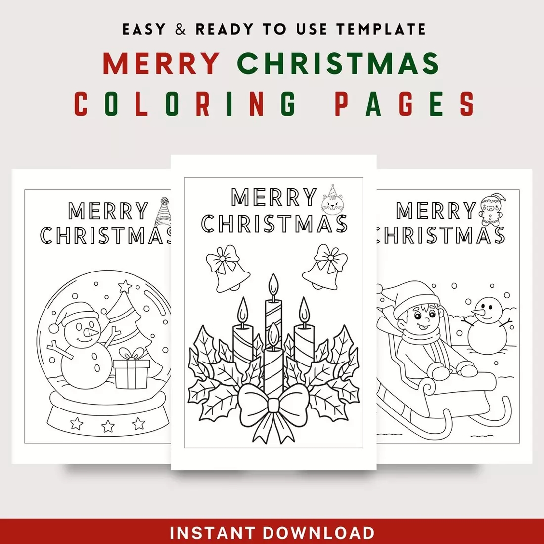 Christmas Coloring Pages Printable Easy