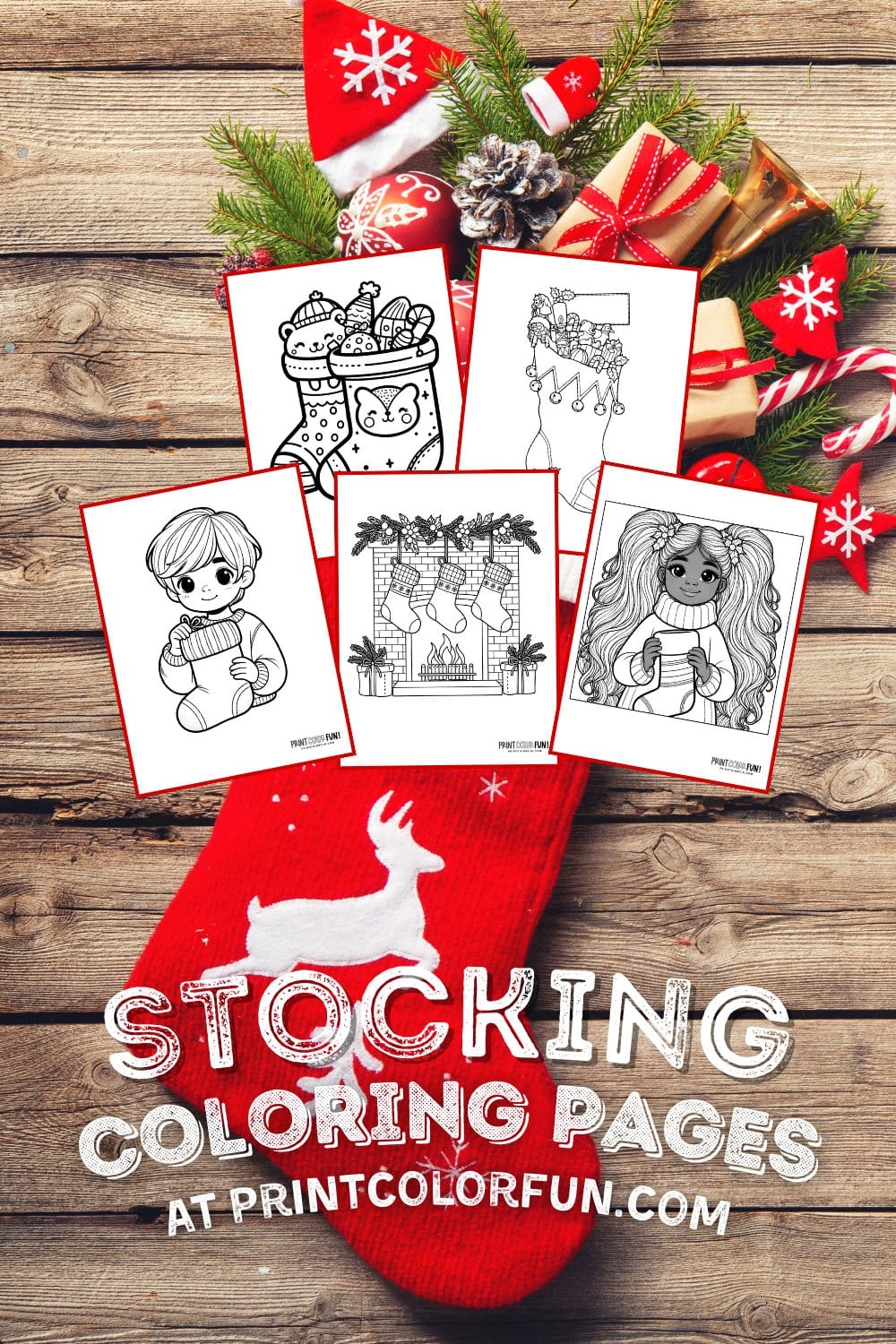 26 Christmas Stocking Clipart Pages For Easy Craft U0026 Coloring Fun For The Holidays At PrintColorFun