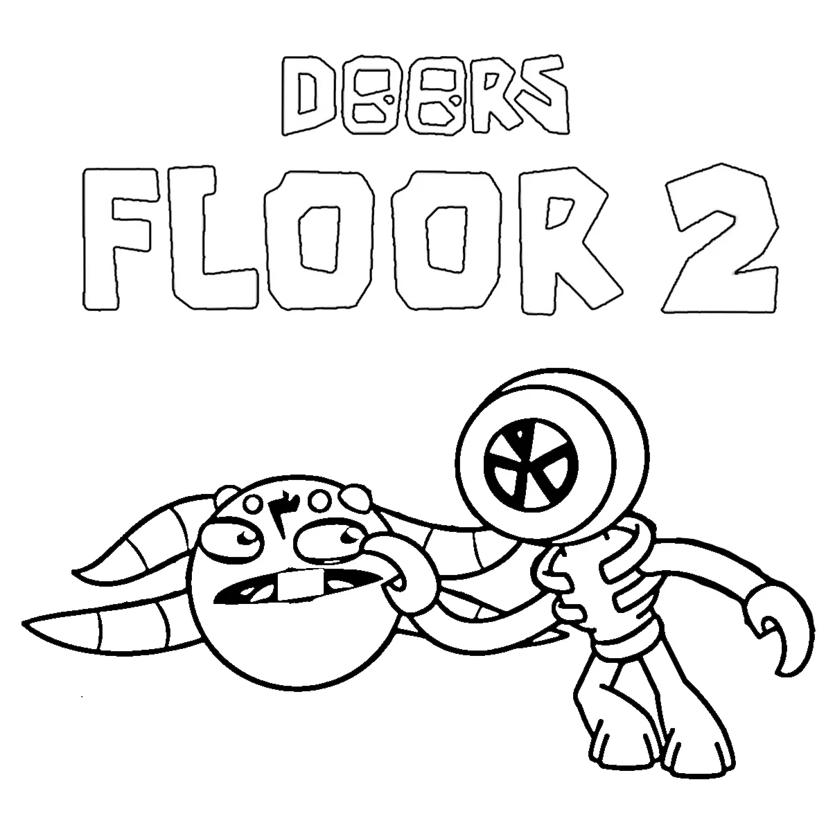 27 DOORS Floor 2 Coloring Pages Free Face The Monsters