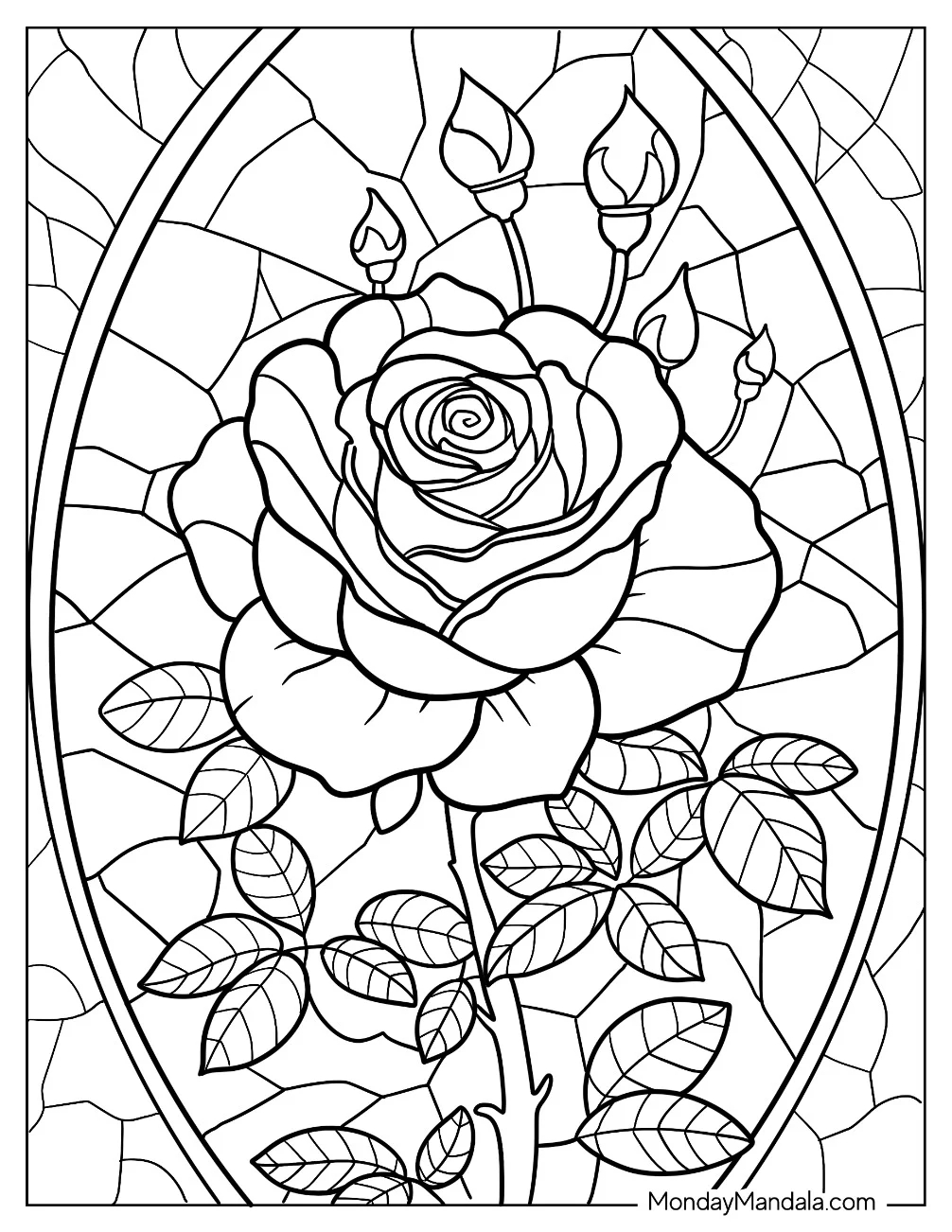28 Stained Glass Coloring Pages Free PDF Printables 