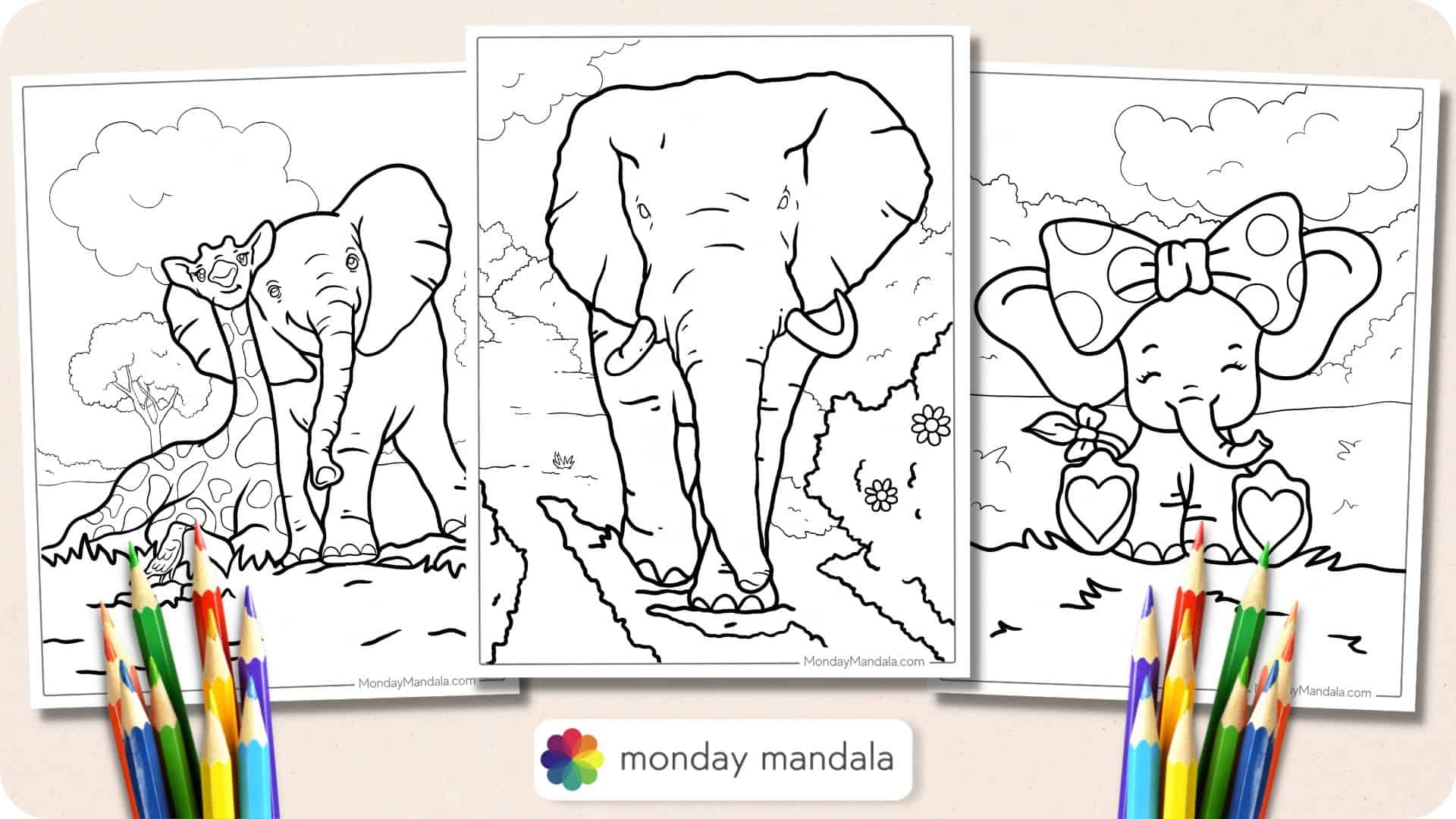 Elephant Coloring Pages For Adults Printable Elephant Coloring Pages For Adults Printable