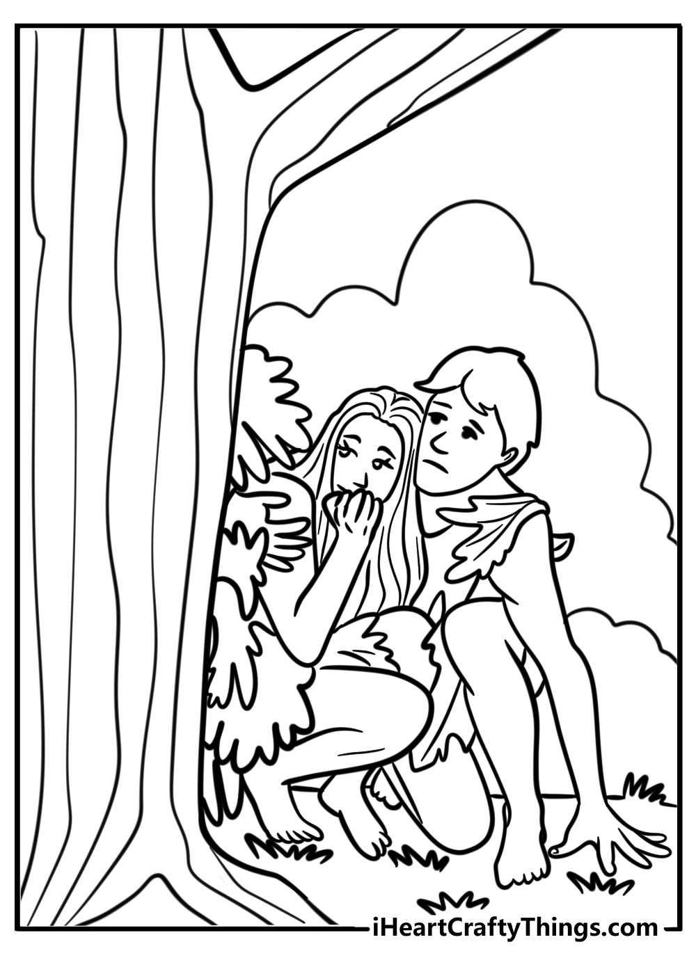 Adam And Eve Coloring Pages Free