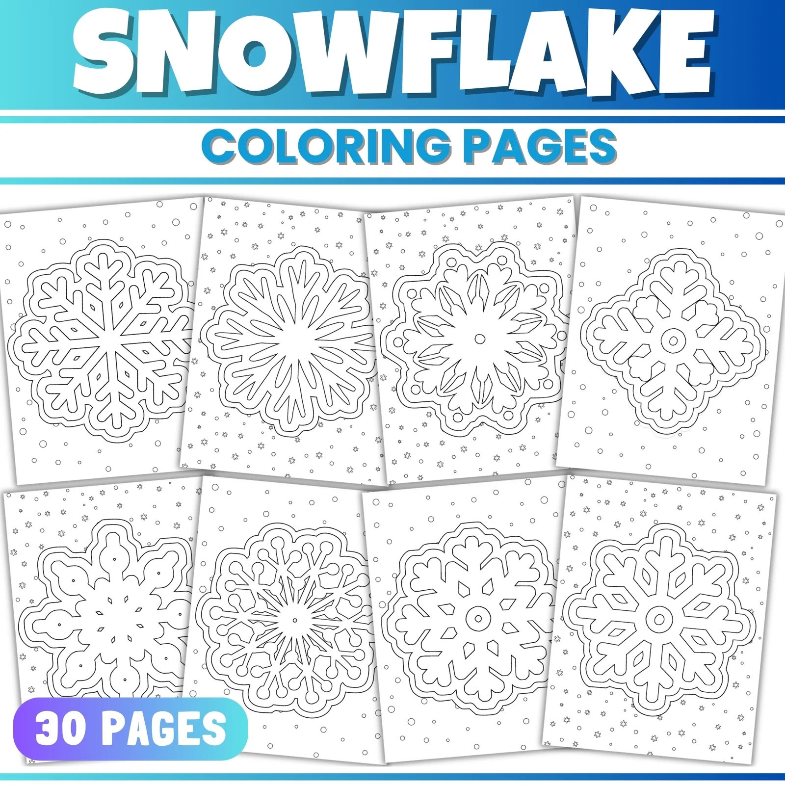 30 Printable Snowflake Templates Coloring Pages Winter Fun Snow Day Activities The Student s Palace