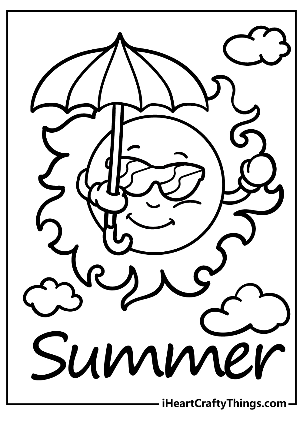 30 Summer Coloring Pages Free To Print Detailed PDF Sheets 