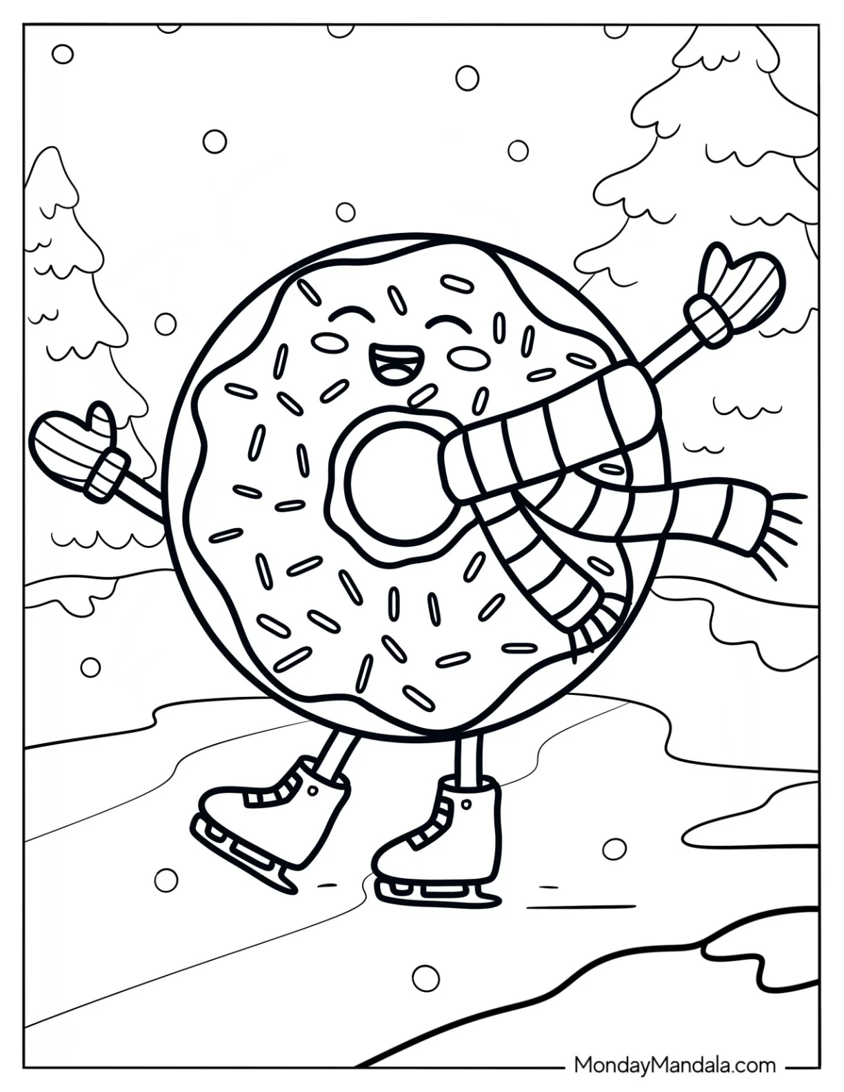 31 Donut Coloring Pages Free PDF Printables 
