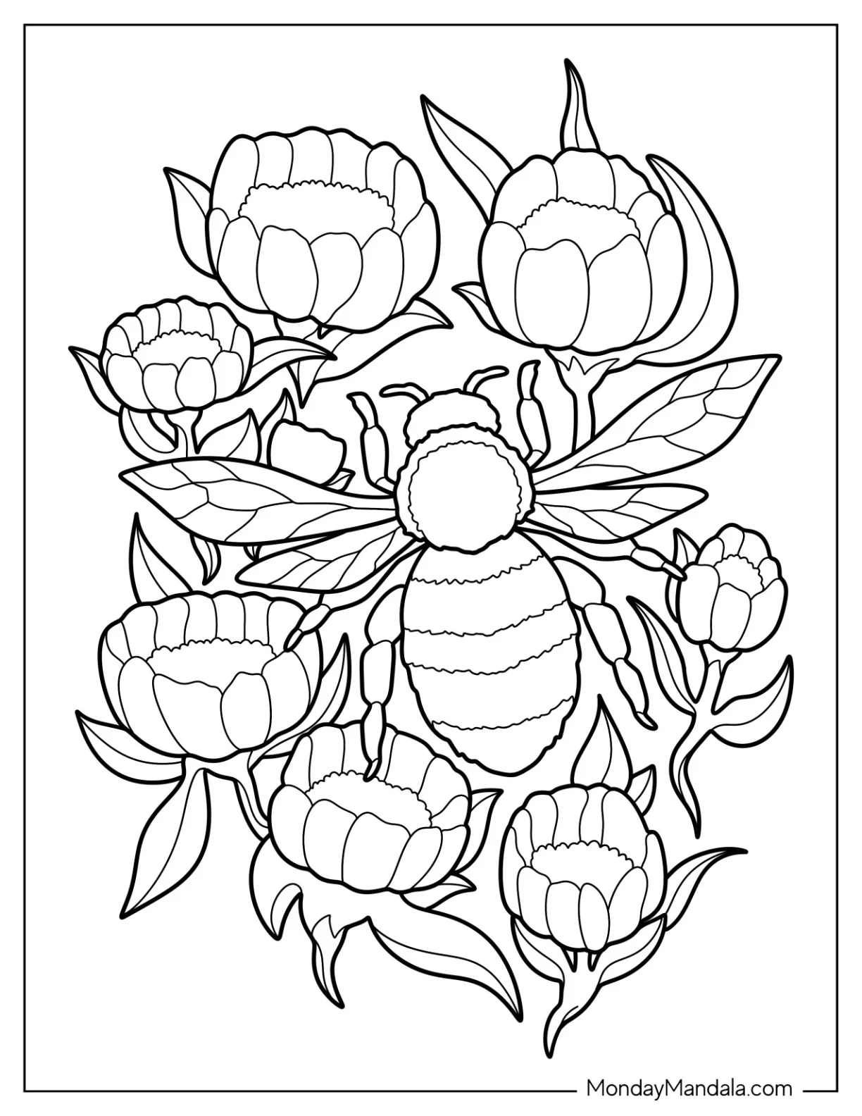 32 Bee Coloring Pages Free PDF Printables 32 Bee Coloring Pages Free PDF Printables