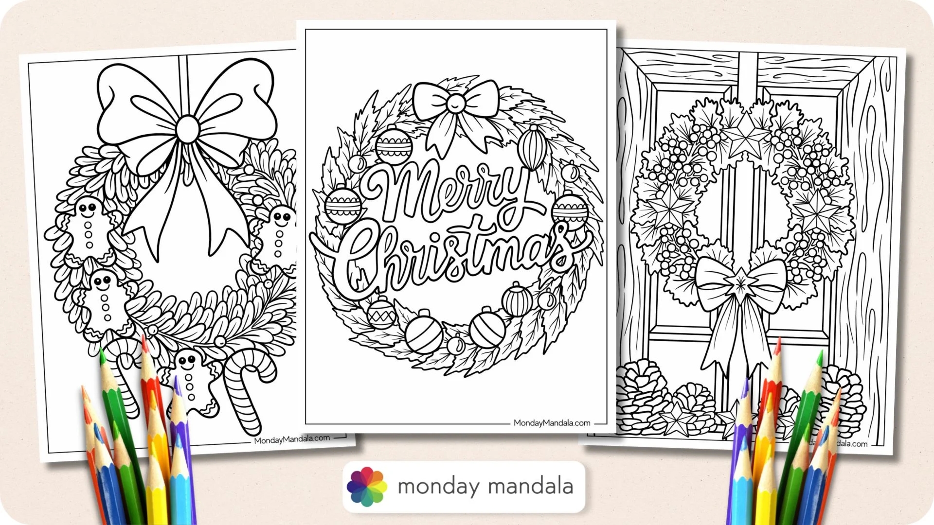 33 Christmas Wreath Coloring Pages Free PDF Printables 33 Christmas Wreath Coloring Pages Free PDF Printables