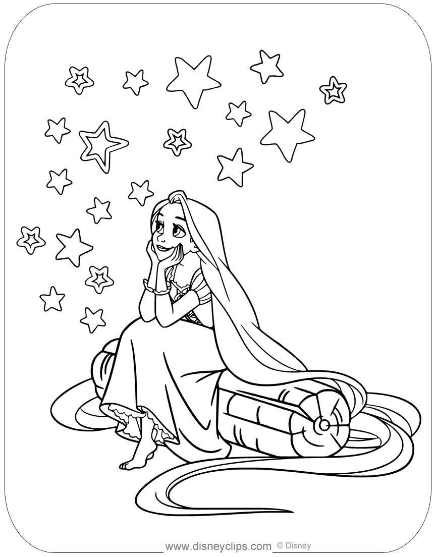 34 Printable Tangled Coloring Pages Disneyclips