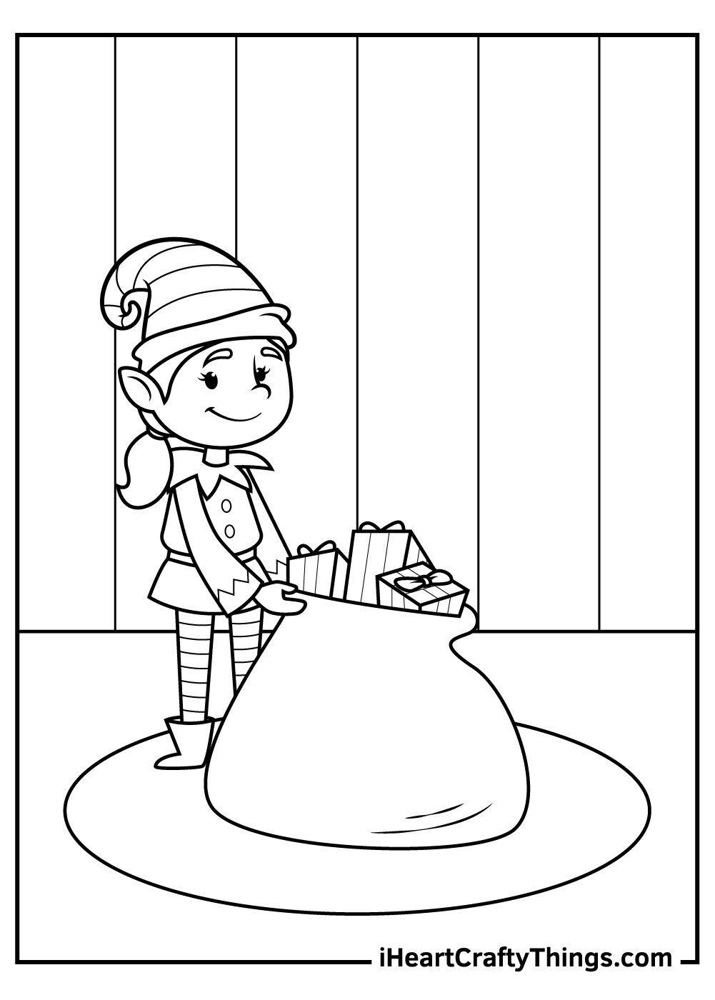 Christmas Elf Coloring Pages Printable Christmas Elf Coloring Pages Printable